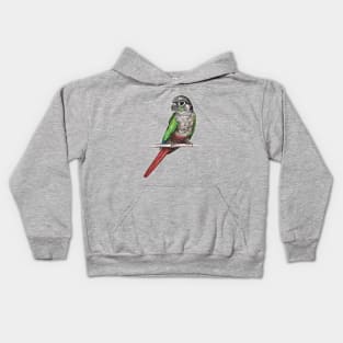 Green-cheeked conure Kids Hoodie